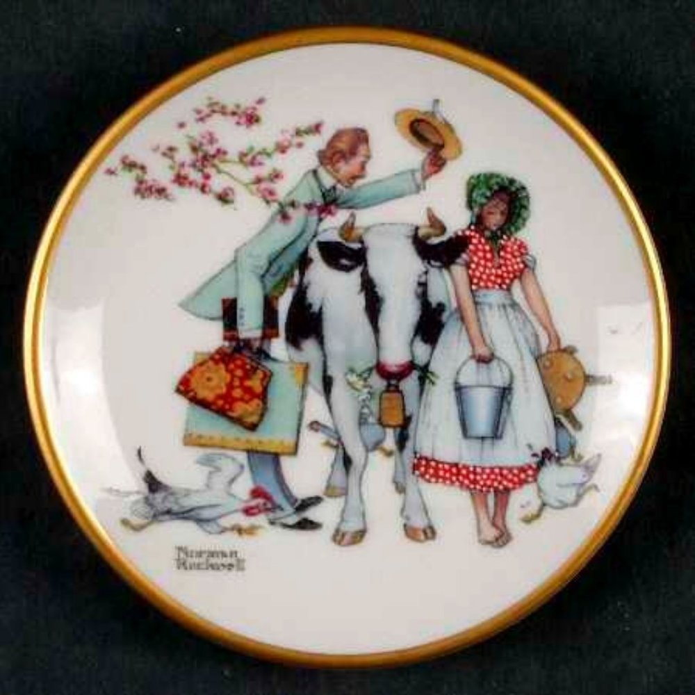Norman Rockwell Traveling Salesman Plate Gorham